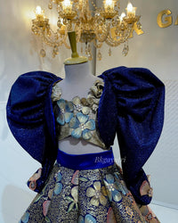 Blue Embroidered Lehenga – Kids Designer Lehenga | BK Gayatri Official