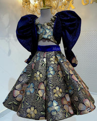 Blue Embroidered Lehenga – Luxury Kids Wedding Wear | BK Gayatri Official