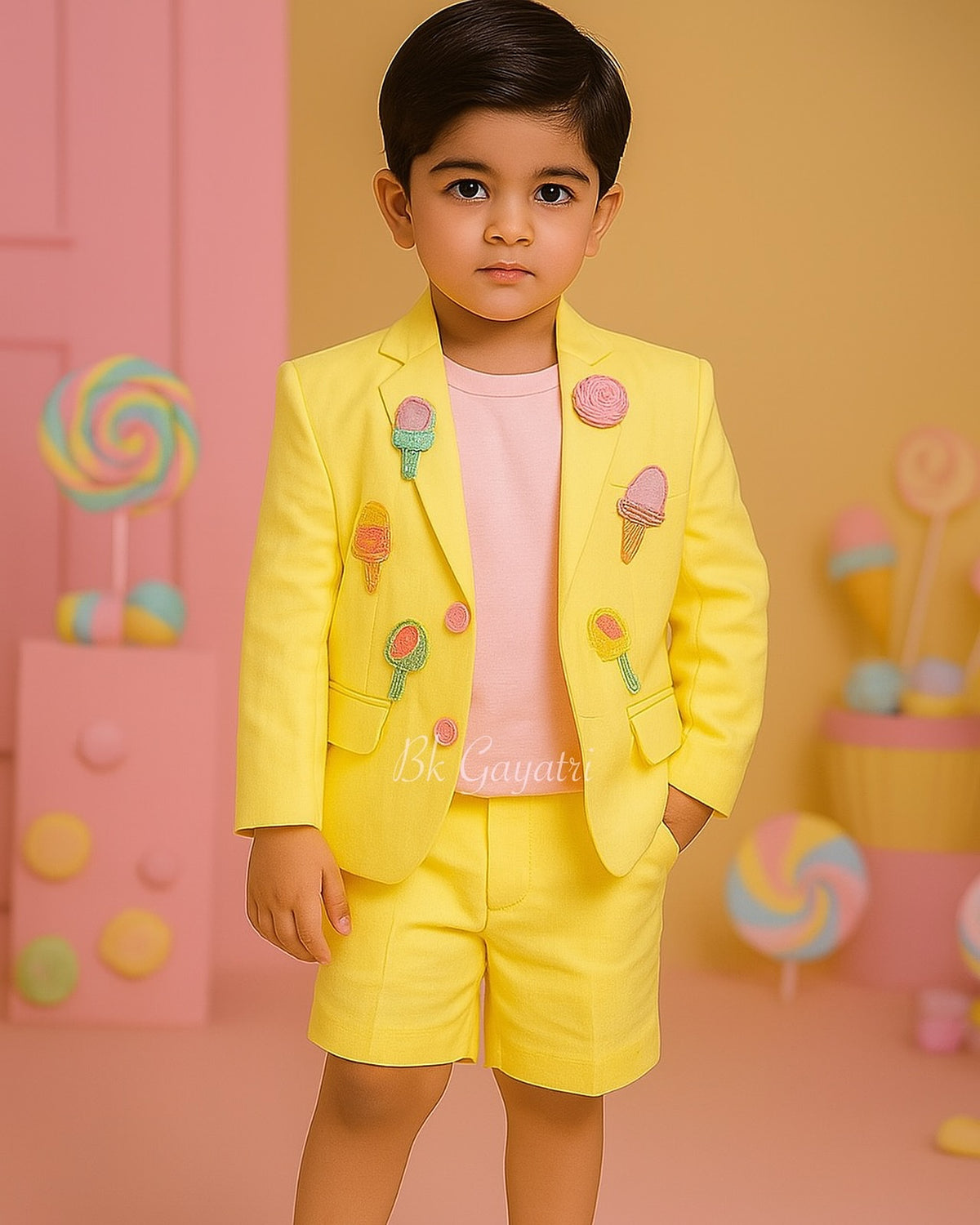 Candy blazer and shorts – Kids Designer Wear | BK Gayatri Official