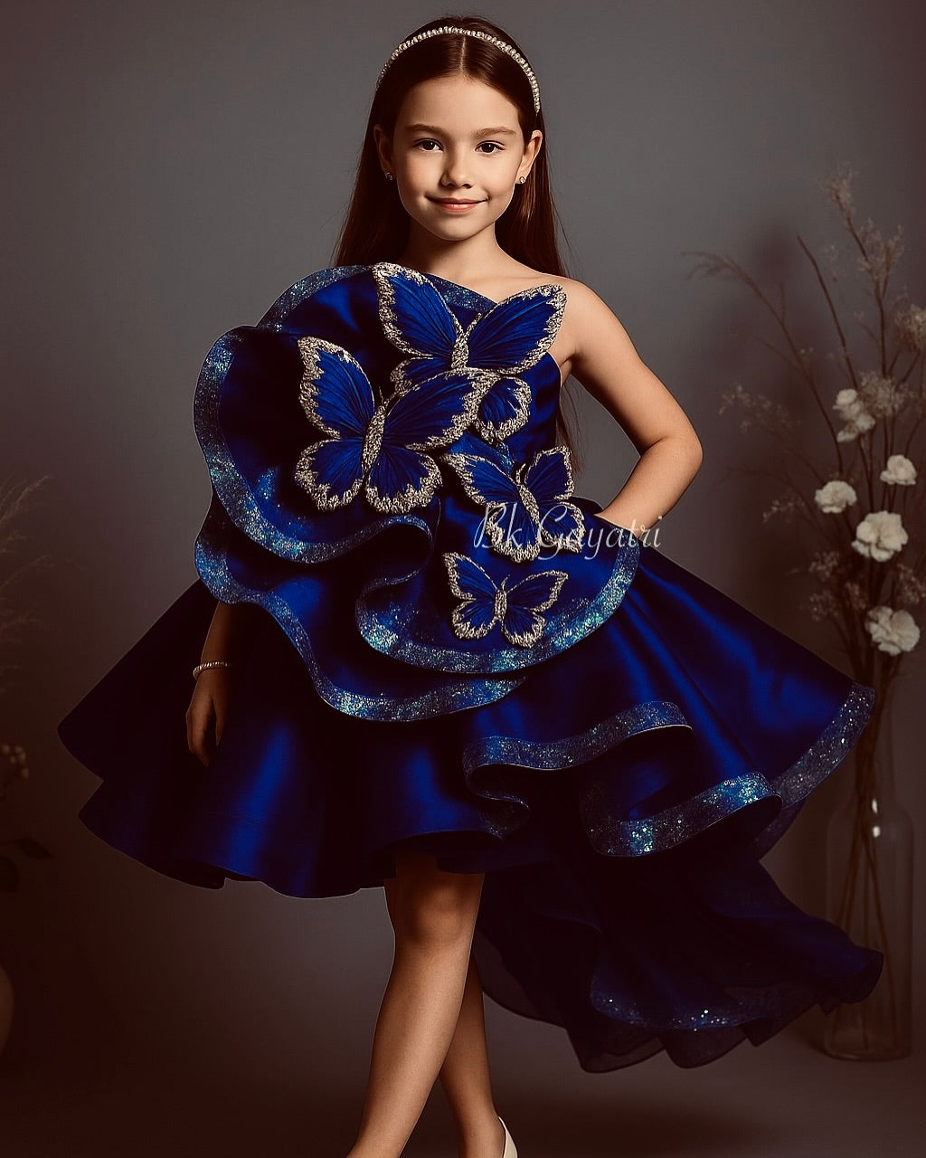 High Low Butterfly Dress – Kids Designer Dress | BK Gayatri Official