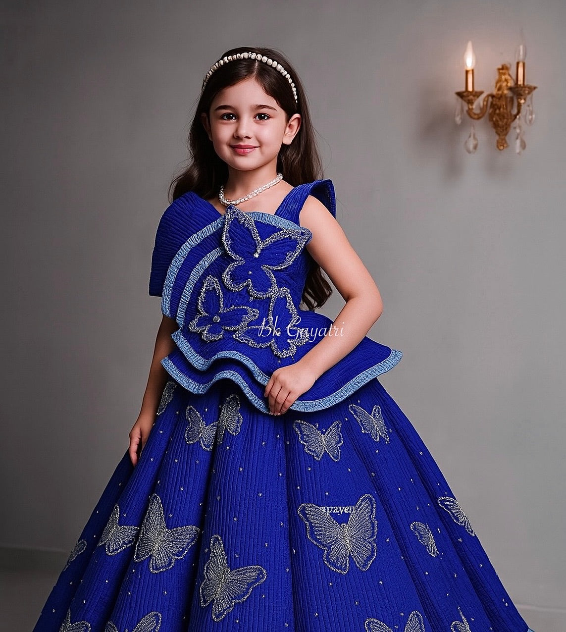 Couture Structured butterfly dress – Kids Designer Dress | BK Gayatri Official