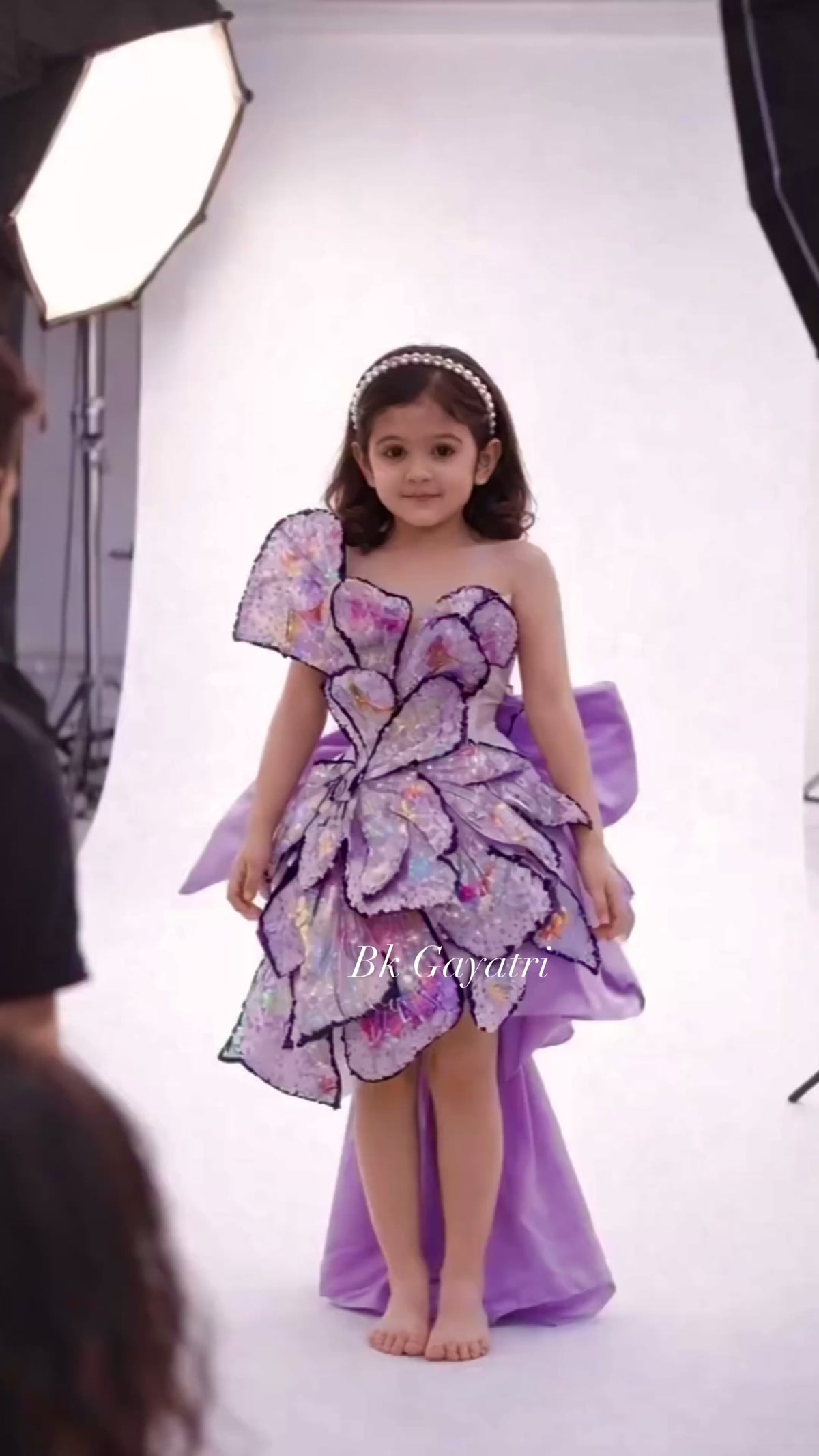 Couture lilac butterfly dress