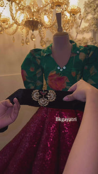Red Glam Lehenga