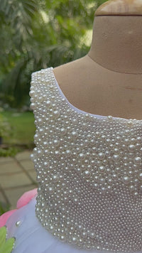Charakteristisches 3D-Blumenkleid (knielang) 