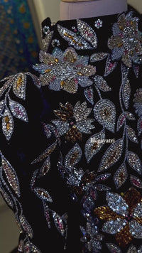 Swarovski velvet gown