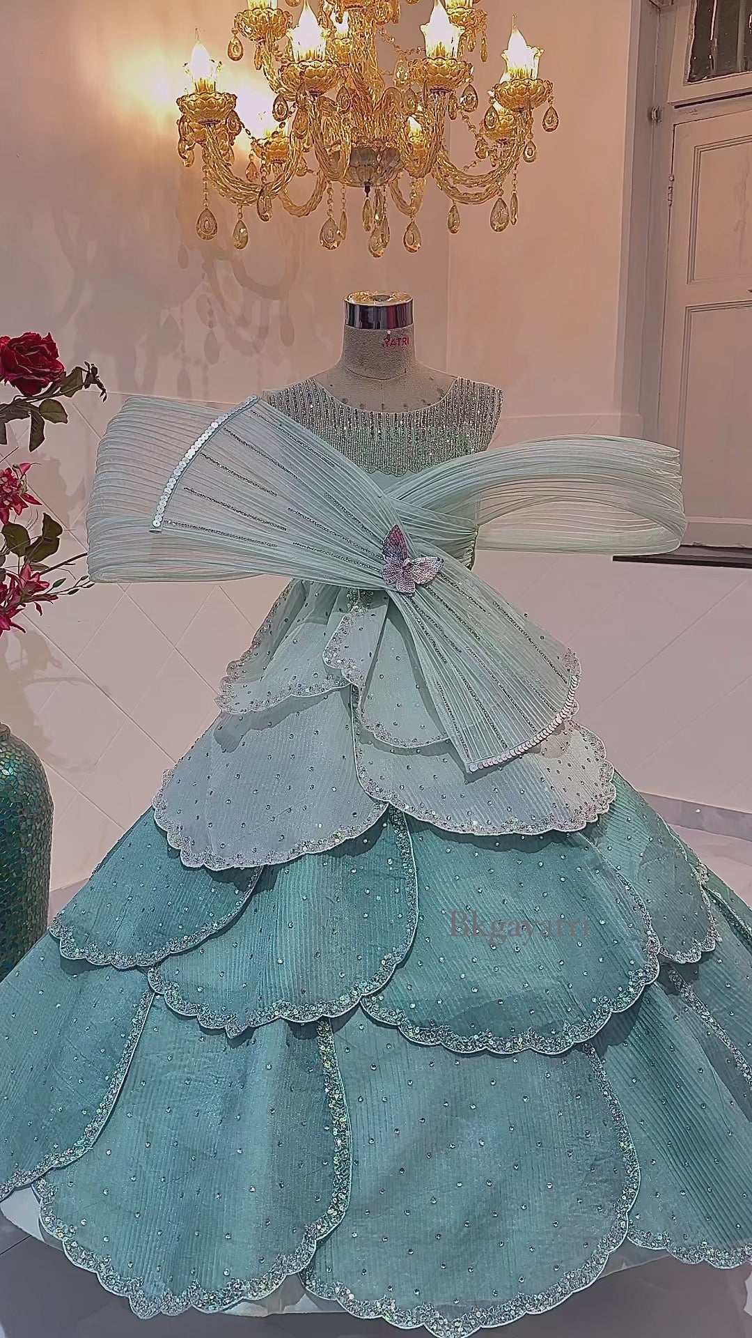 Swarovski petal dress