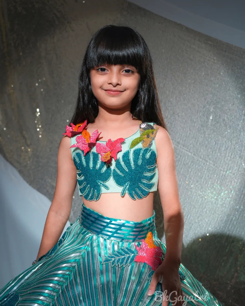 Safari metallic dress – Kids Designer Dress | BK Gayatri Official