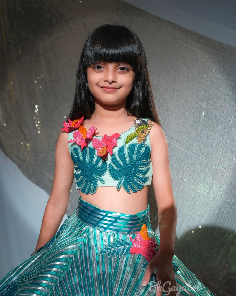 Safari metallic dress – Kids Designer Dress | BK Gayatri Official