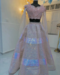 Metallic Structured Lehenga – Luxury Kids Wedding Wear | BK Gayatri Official