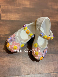 multi colored flower shoes – Kids Designer Wear | BK Gayatri Official