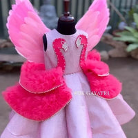 Pink Flamingo Dress – Premium Kids Fashion | BK Gayatri Official