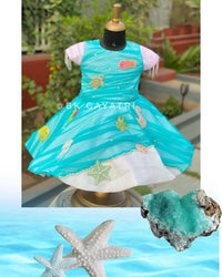 Aqua Dress – Luxury Kids Dress | BK Gayatri Official