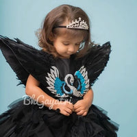 Feather Swan Dress – Luxury Kids Dress | BK Gayatri Official
