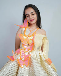 Butterfly Metallic Dress – Luxury Kids Dress | BK Gayatri Official