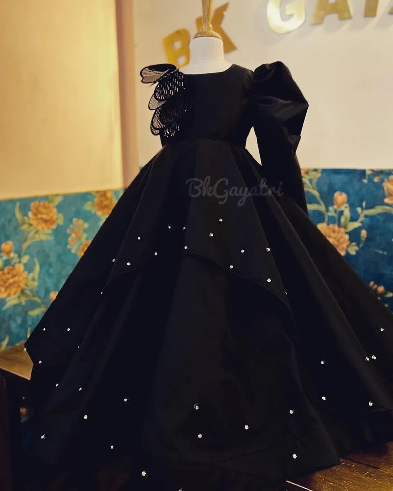 Black Pearl Dress – Kids Designer Dress | BK Gayatri Official
