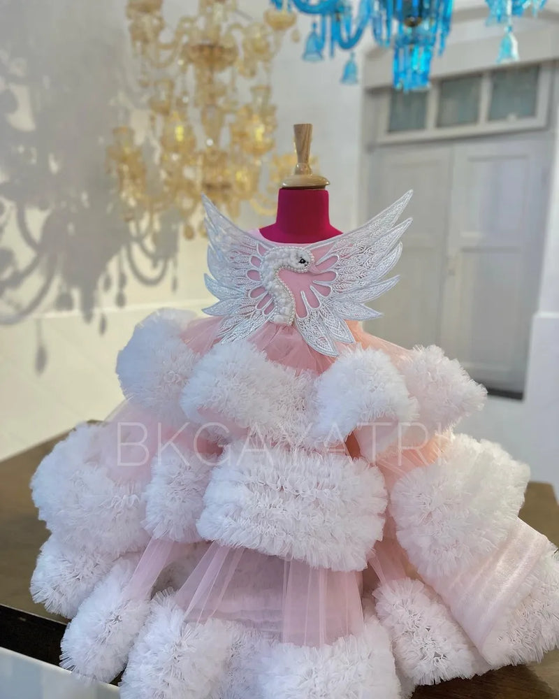 Structured Swan Dress – Kids Designer Dress | BK Gayatri Official