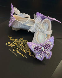 Lilac Butterfly Shoes – Kids Designer Wear | BK Gayatri Official