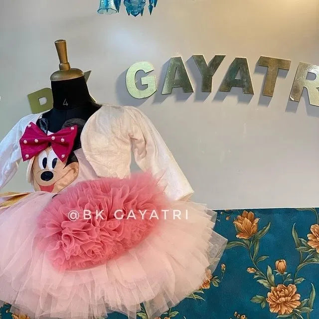 3D Minnie Mouse Dress – Kids Designer Dress | BK Gayatri Official