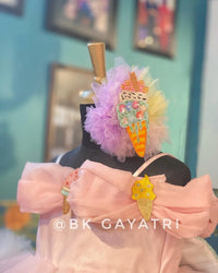 3D Ice Cream Dress – Luxury Kids Dress | BK Gayatri Official