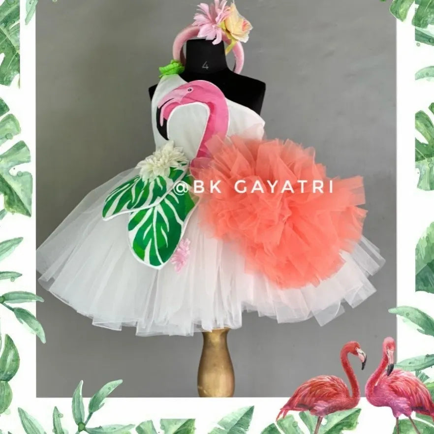 Flamingo Dress – Kids Designer Dress | BK Gayatri Official