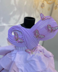 Structured draped butterfly dress – Kids Designer Dress | BK Gayatri Official