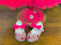 Pink Bow Shoes – Kids Designer Wear | BK Gayatri Official