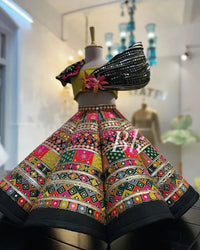 Traditional structured lehanga with draped top – Kids Designer Lehenga | BK Gayatri Official