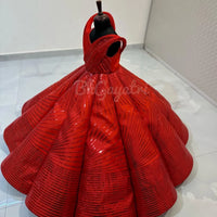 red metallic structured dress – Premium Kids Fashion | BK Gayatri Official