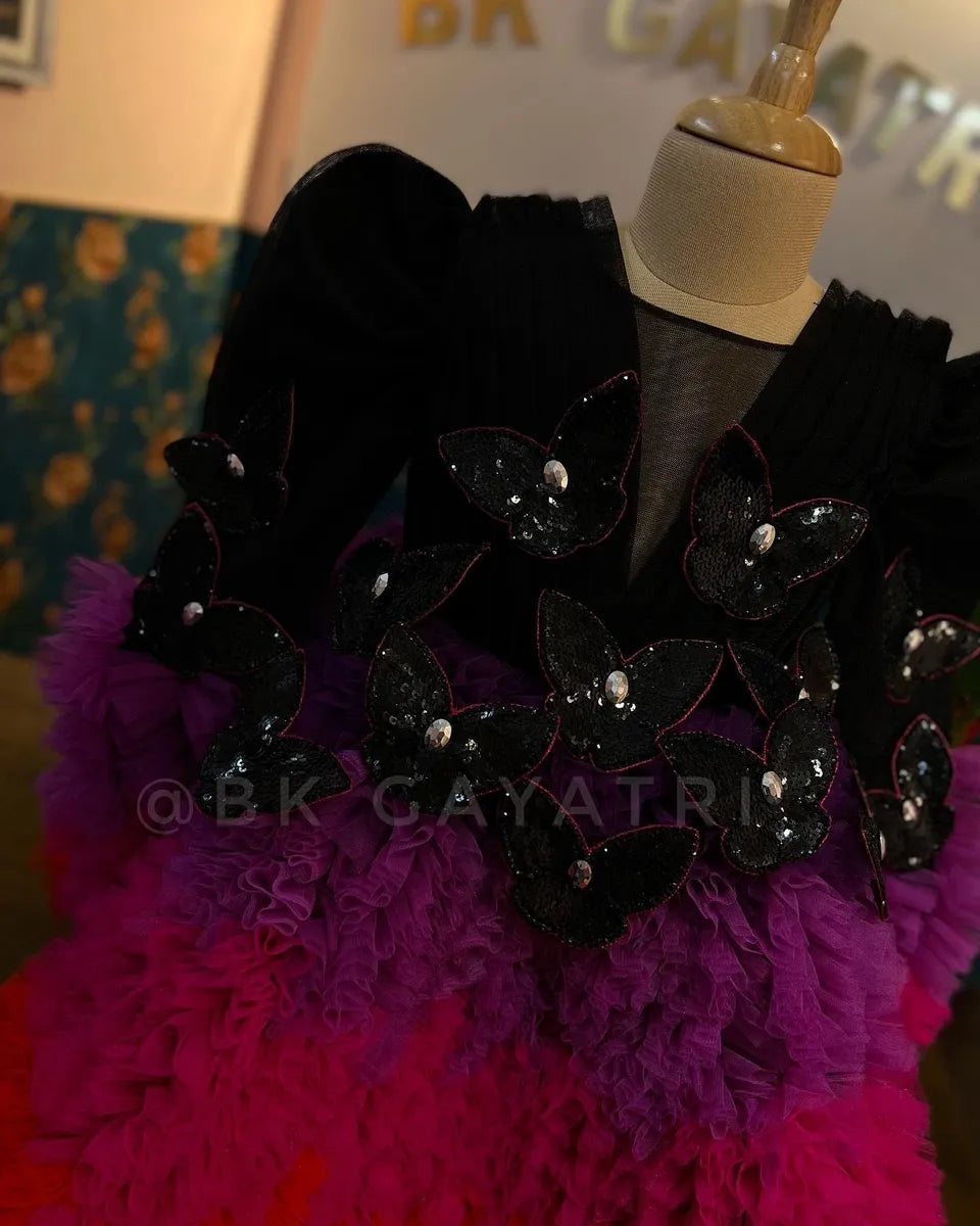 Black Butterfly Dress - BK Gayatri Official