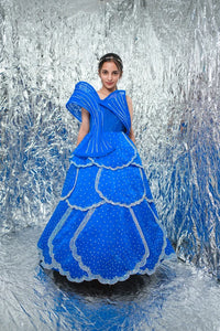 Blue petal dress – Luxury Kids Dress | BK Gayatri Official