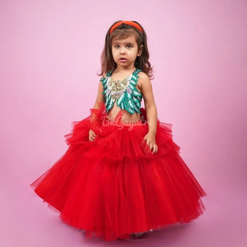 Little Birdie lehenga – Kids Designer Lehenga | BK Gayatri Official