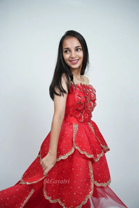 High low petal dress – Luxury Kids Dress | BK Gayatri Official