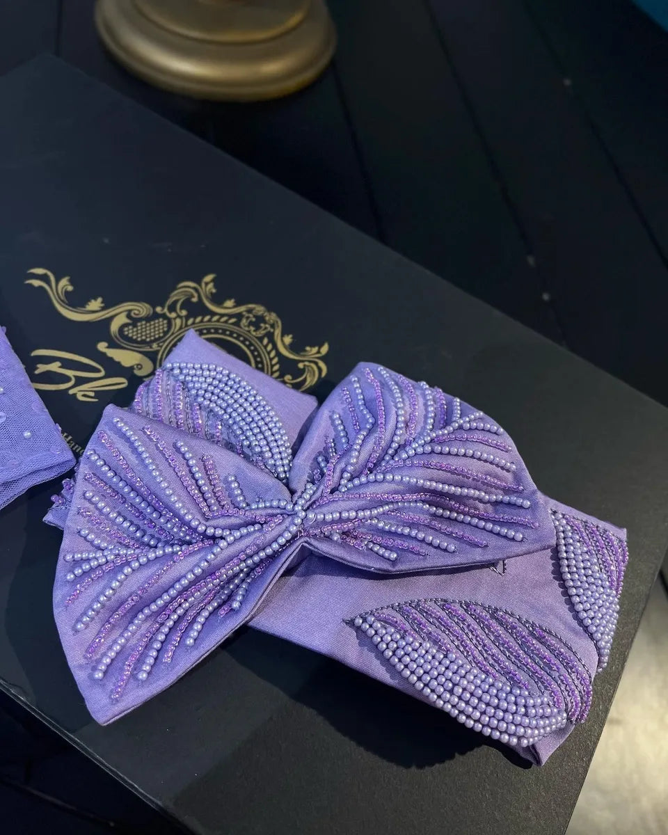 Lilac bow – Kids Designer Wear | BK Gayatri Official