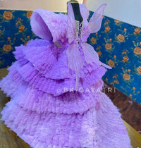 Haute Couture Lilac Structured Gown – Premium Kids Party Wear | BK Gayatri Official