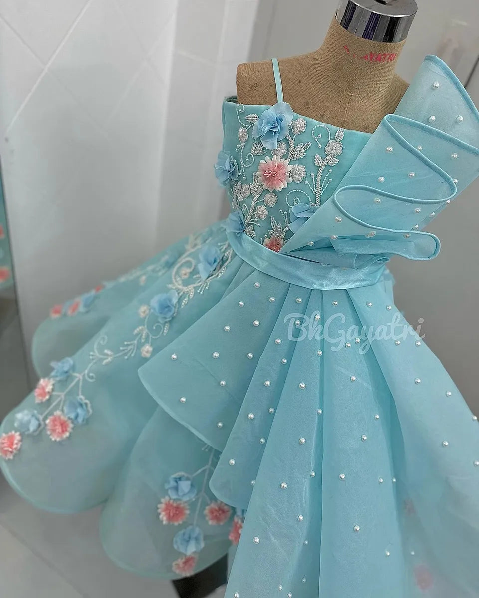 Serene Blue Dress – Kids Designer Dress | BK Gayatri Official
