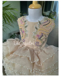 High Low Pearl Dress – Luxury Kids Dress | BK Gayatri Official