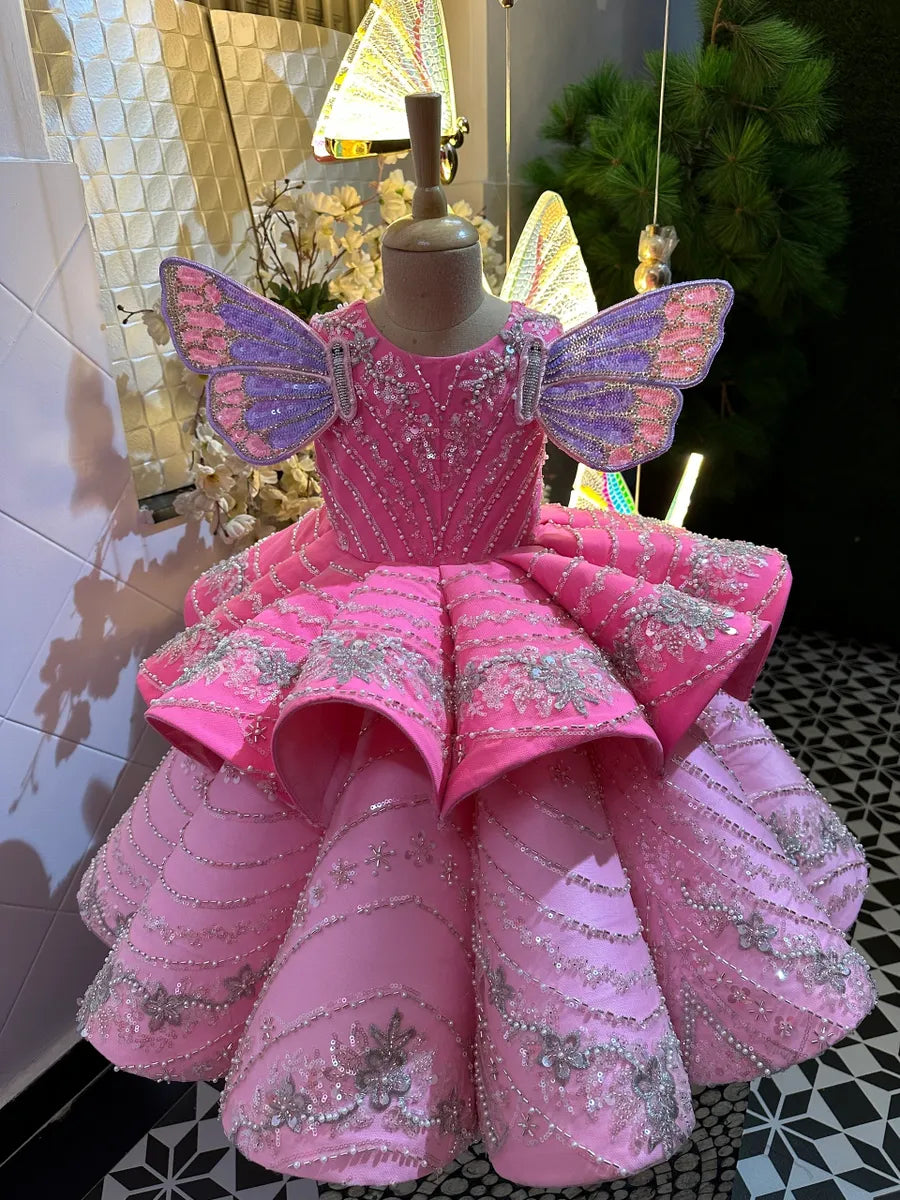 Limited edition butterfly structured gown – Kids Designer Gown | BK Gayatri Official