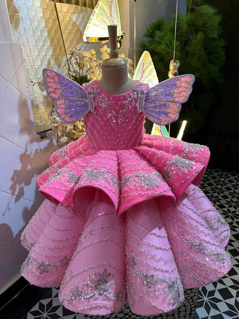 Limited edition butterfly structured gown – Kids Designer Gown | BK Gayatri Official