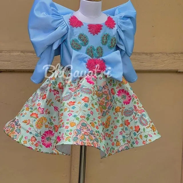 Blue Belle Dress – Kids Designer Dress | BK Gayatri Official