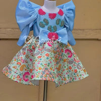 Blue Belle Dress – Kids Designer Dress | BK Gayatri Official